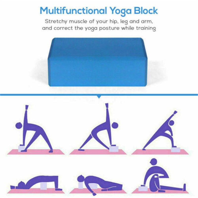 2x Yoga Block Foam Fitness Brick Pilates Balance Stretching Exercise Gym Workout - 图片 5