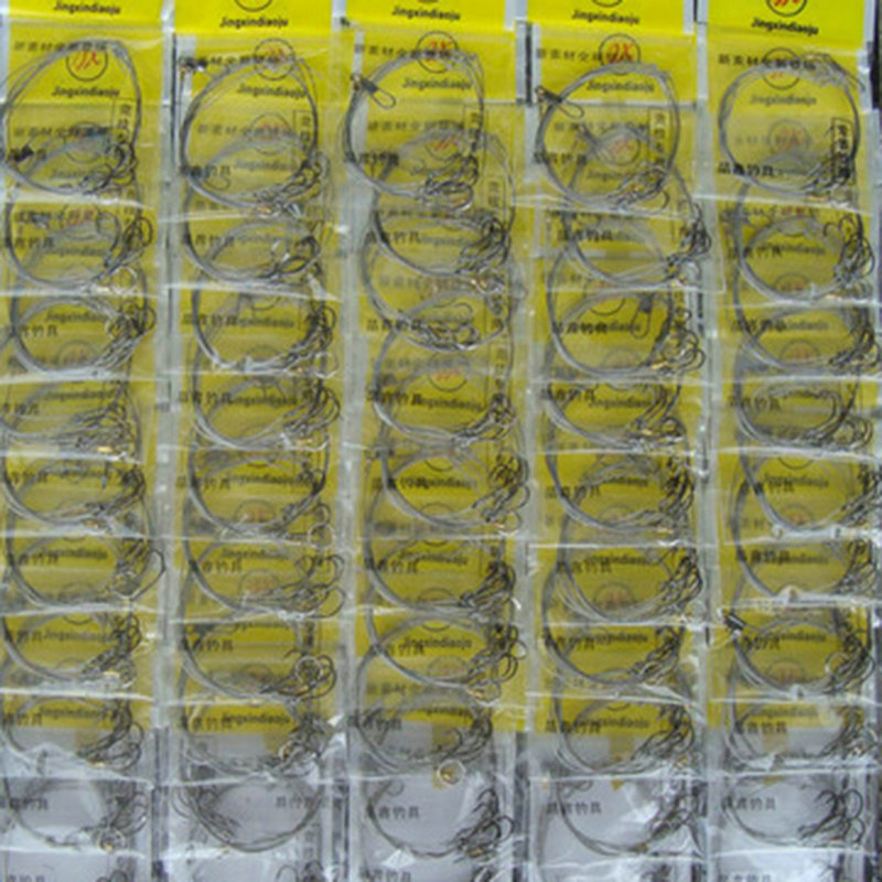 Yi Shi Ni Steel Wire Fishing Hot Hoy Fish Hook Fishing Gear Sea Fishing Barbed Set 50 Pcs - 图片 4