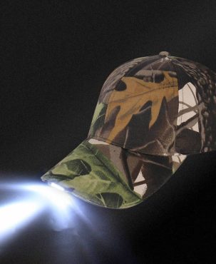 LED LIGHT CAP Baseball Hat Black ONE SIZE Head Lamp Torch Hiking Camping Fishing