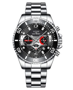 Classic Mens Steel Watches Luminous Waterproof Date Quartz Wrist Watch
