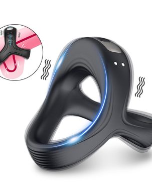 Vibrator Cockring Penis Cock Ring on for Man Delay Ejaculation Sex Toys for Men Couple Rings Penisring Toys for Adults 18