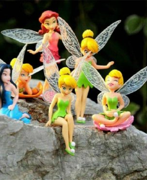 6Pcs Flower Pixie Fairy Gifts Miniature Decor Figurine Home Yard Ornament Garden