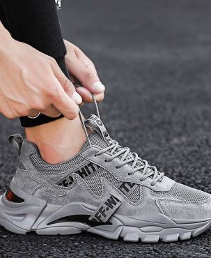 Men's Shoes Spring 2024 New Trendy Sports Casual Borad Shoes Versatile Summer Breathable Mesh Running Daddy Tide Shoes