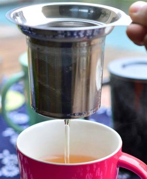 304 Stainless Steel Reusable Tea Infuser Tea Strainer Teapot Loose Tea Leaf Spice Tea Filter Kitchen Accessories Handle Clip