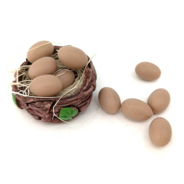 10pcs Mini Egg with Basket Kitchen Food 1/12 1/6 Dollhouse Miniature Accessories - Image 2