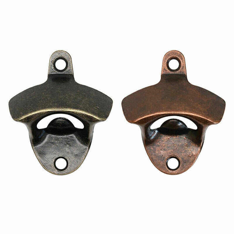 Kitchen Beer Bottle Opener Rustic Cast Iron Wall Mounted Open Tool Vintage Style