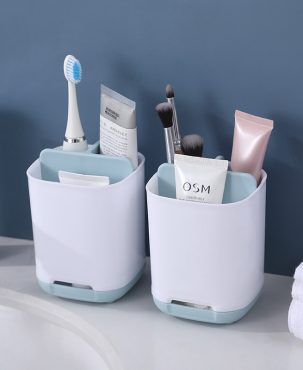 New Kitchen Cleaning Brush Soap Storage Rack Bathroom Toothpaste Washing Set Electric Toothbrush Bathroom Storage