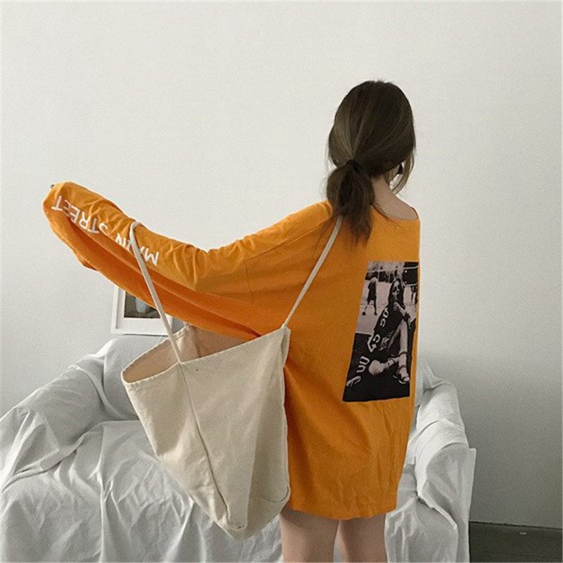 Large Capacity Women Lady Canvas Tote Shoulder Bags Durable Eco Shopping Handbag - 图片 3