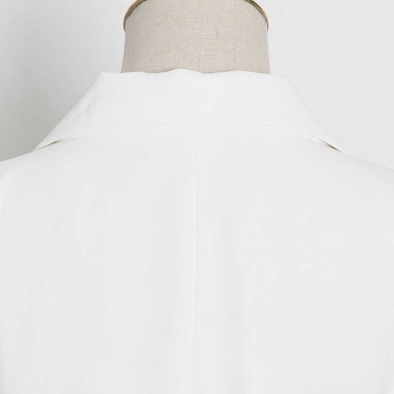 White Minimalist Blazer For Women Notched Long Sleeve Sashes Elegant Blazers Female Fashion New Clothing 2024 - Image 5