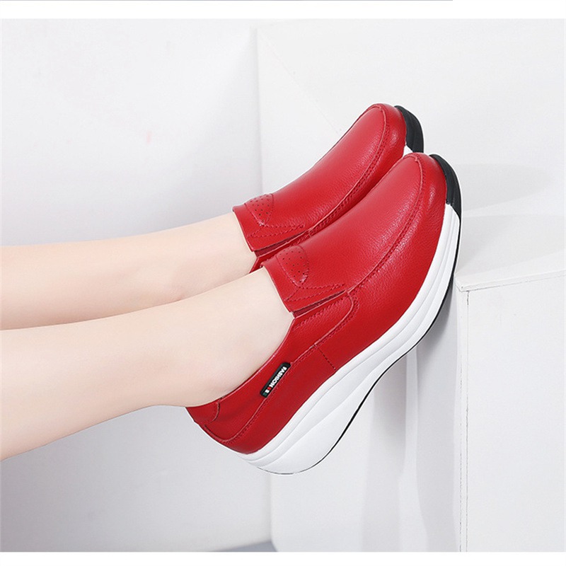 Cross-Border Platform Shoes for Women 2024 Spring and Summer New Slip-on Low-Cut Loafers Rocking Shoes Versatile Single-Layer Shoes Women - 图片 3