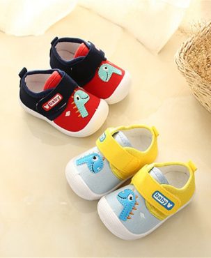Infant Baby Girl Boy Toddler Anti-slip Warm Slippers Socks Canvas Crib Shoes UK