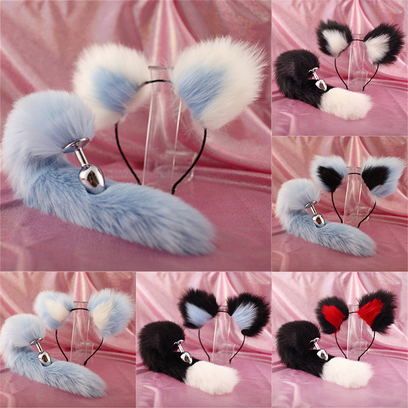 Cute ears Headbands with Fox / Rabbit Tail Metal Butt Anal Plug Erotic Cosplay Accessories Adult Sex Toys for Couples - Image 11