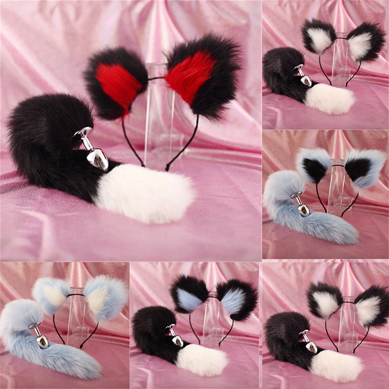Cute ears Headbands with Fox / Rabbit Tail Metal Butt Anal Plug Erotic Cosplay Accessories Adult Sex Toys for Couples - Image 14