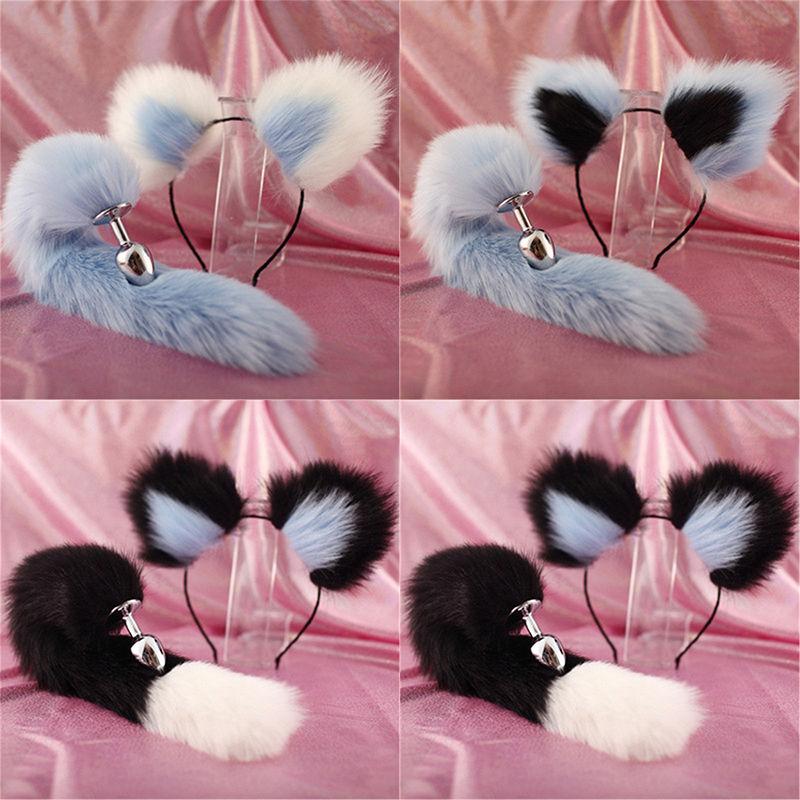 Cute ears Headbands with Fox / Rabbit Tail Metal Butt Anal Plug Erotic Cosplay Accessories Adult Sex Toys for Couples - Image 13