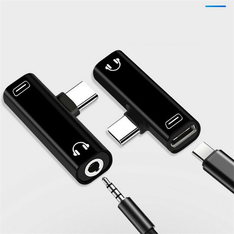 2 in1 Dual USB-C Type C Splitter Adapter to Headphone and Charger For Android - 图片 3