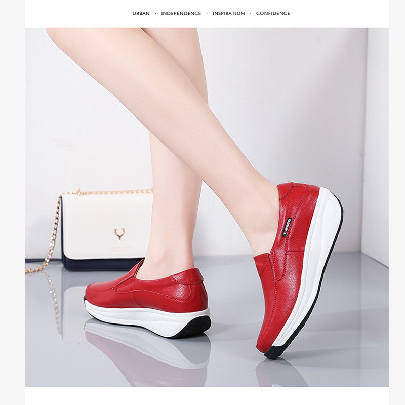 Cross-Border Platform Shoes for Women 2024 Spring and Summer New Slip-on Low-Cut Loafers Rocking Shoes Versatile Single-Layer Shoes Women - 图片 4