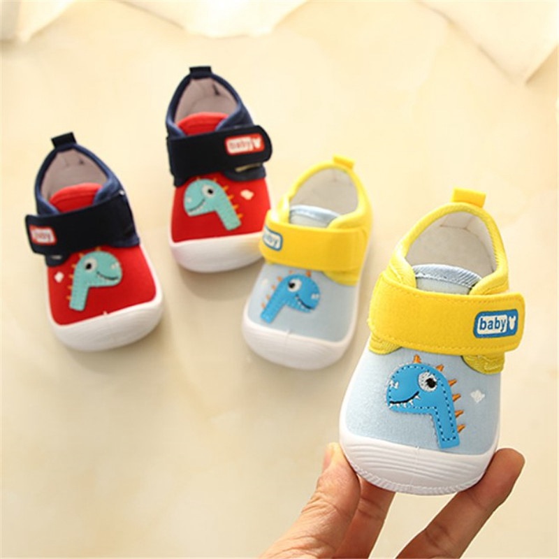 Infant Baby Girl Boy Toddler Anti-slip Warm Slippers Socks Canvas Crib Shoes UK - 图片 4