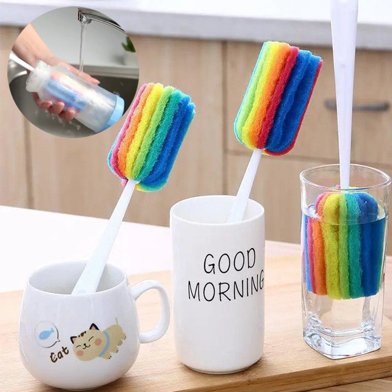 Kitchen Cleaning Tool Sponge Brush For Wineglass Bottle Coffee Tea Glass Cup - 图片 13