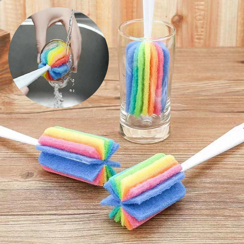 Kitchen Cleaning Tool Sponge Brush For Wineglass Bottle Coffee Tea Glass Cup - 图片 17