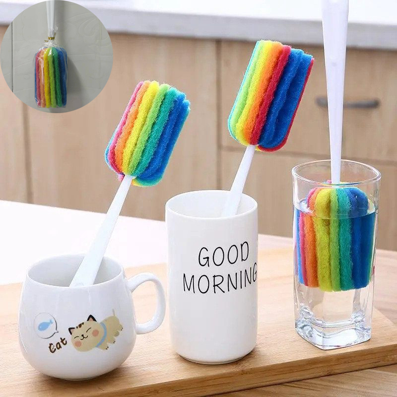 Kitchen Cleaning Tool Sponge Brush For Wineglass Bottle Coffee Tea Glass Cup - 图片 18