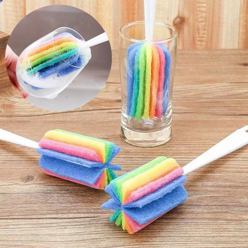 Kitchen Cleaning Tool Sponge Brush For Wineglass Bottle Coffee Tea Glass Cup - 图片 11
