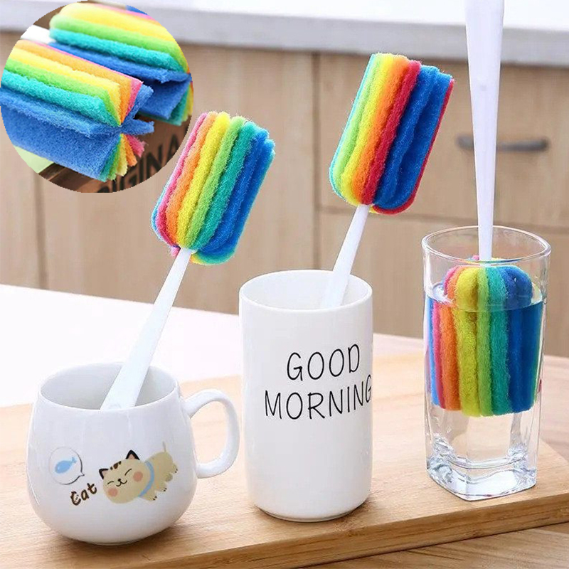 Kitchen Cleaning Tool Sponge Brush For Wineglass Bottle Coffee Tea Glass Cup - 图片 21