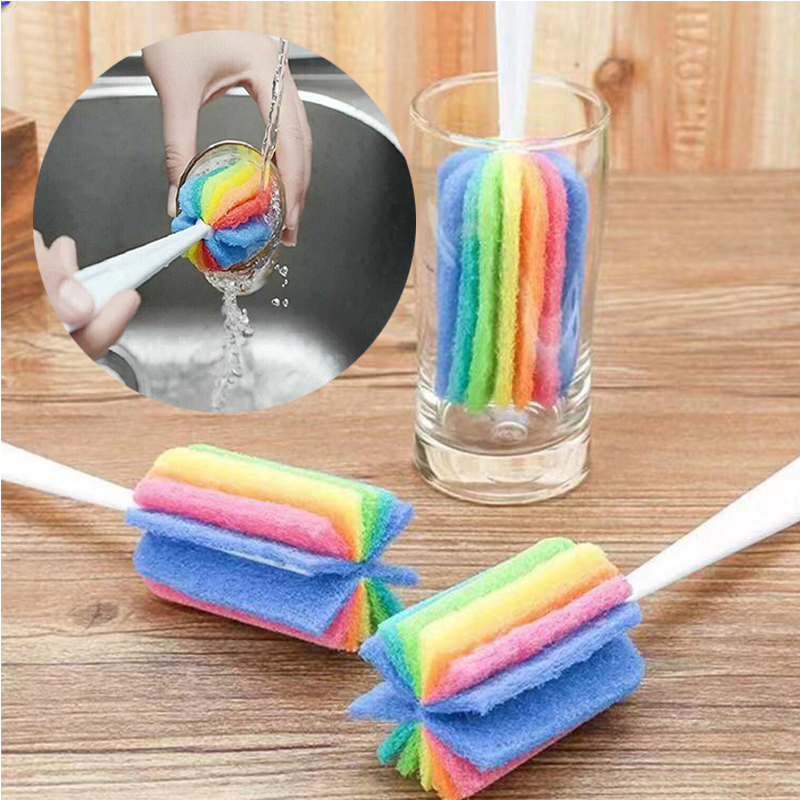 Kitchen Cleaning Tool Sponge Brush For Wineglass Bottle Coffee Tea Glass Cup - 图片 26