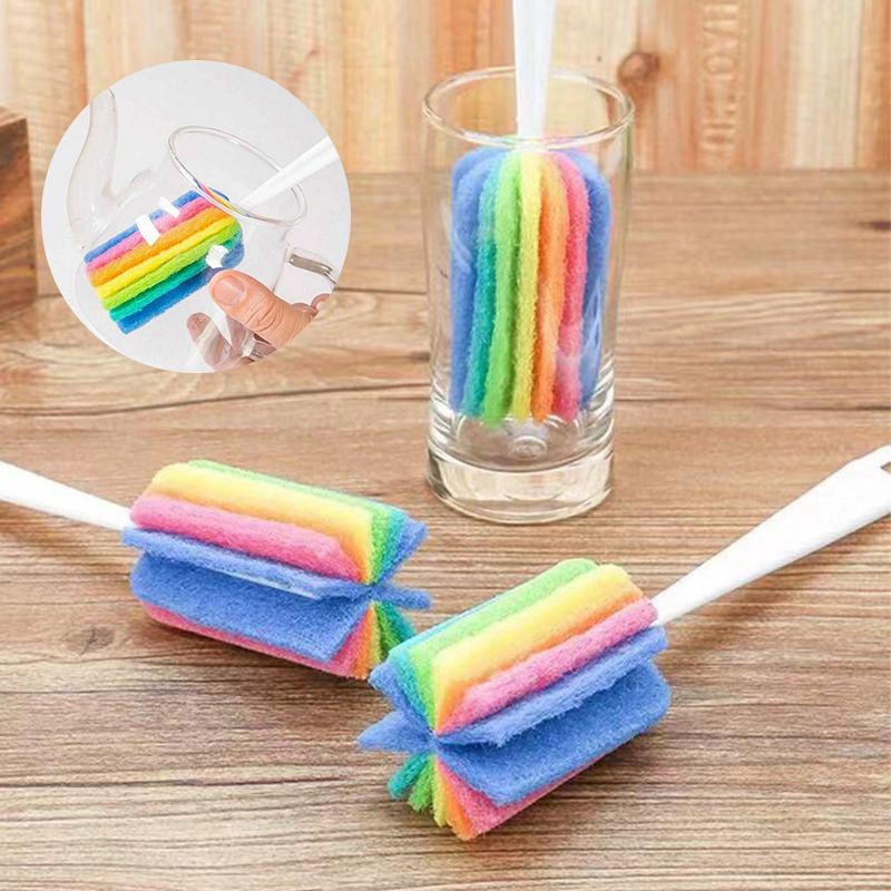 Kitchen Cleaning Tool Sponge Brush For Wineglass Bottle Coffee Tea Glass Cup - 图片 27