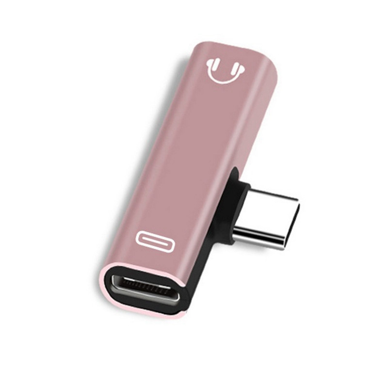 2 in1 Dual USB-C Type C Splitter Adapter to Headphone and Charger For Android - 图片 4