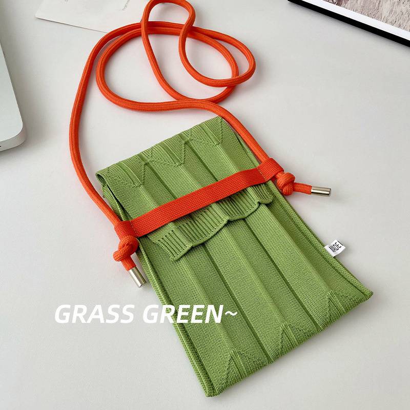 Fashion Knitting Small Crossbody Bags Women Organ Pleated Mini Shoulder Messenger Bag Ladies Foldable Long Straps Phone Purse - 图片 5