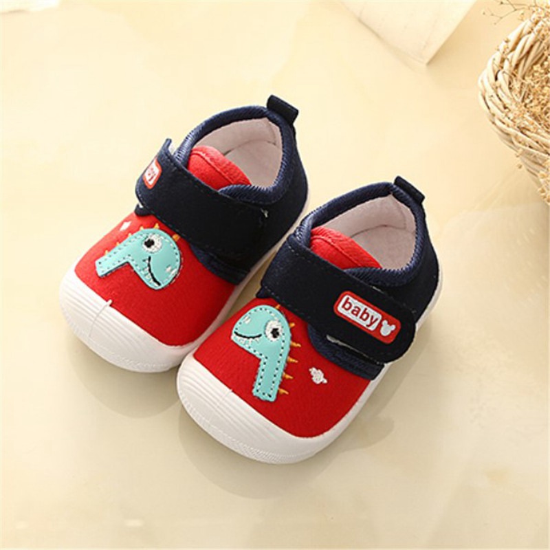 Infant Baby Girl Boy Toddler Anti-slip Warm Slippers Socks Canvas Crib Shoes UK - 图片 5
