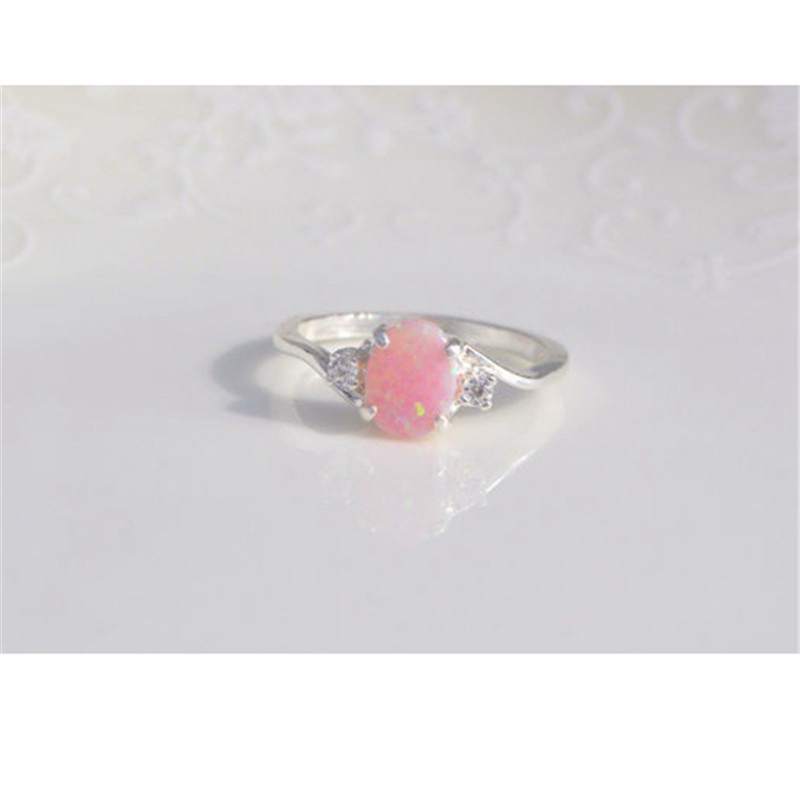 Wedding Engagement Rings Women's Oval Cut Fire Opal Ring Acces - 图片 5
