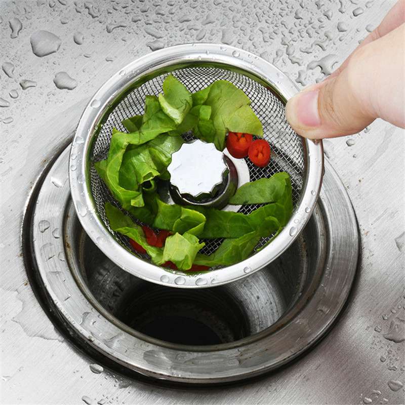 Stainless Steel Kitchen Water Sink Filter Mesh Bathroom Drain Hair Catcher - 图片 9