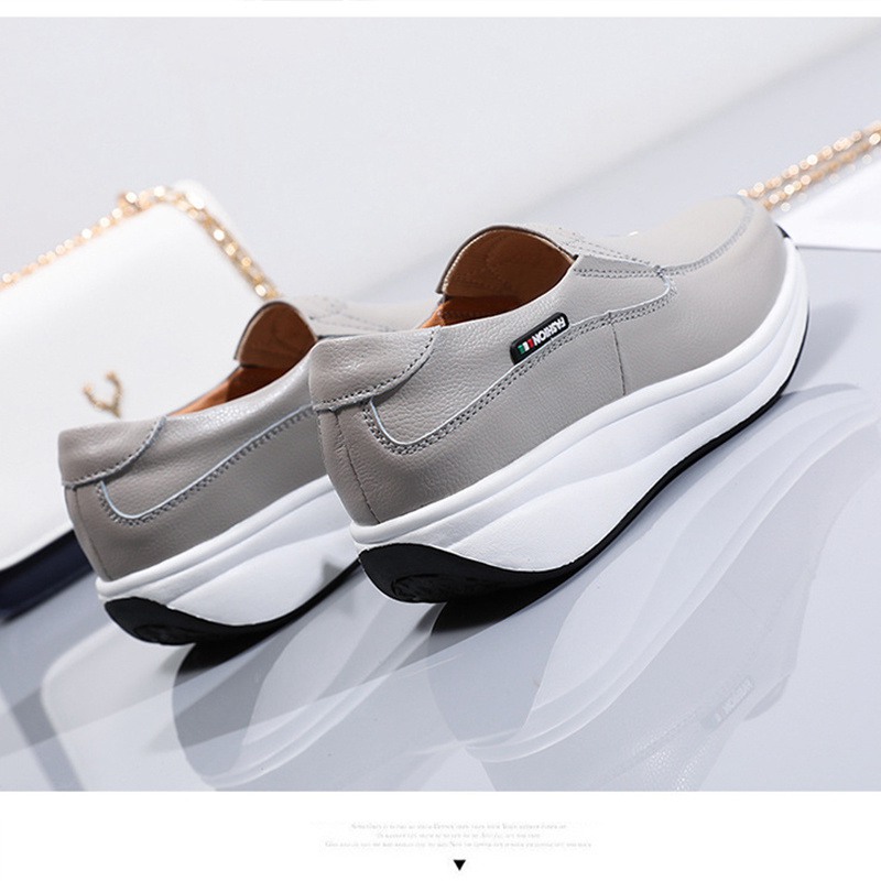 Cross-Border Platform Shoes for Women 2024 Spring and Summer New Slip-on Low-Cut Loafers Rocking Shoes Versatile Single-Layer Shoes Women - 图片 11