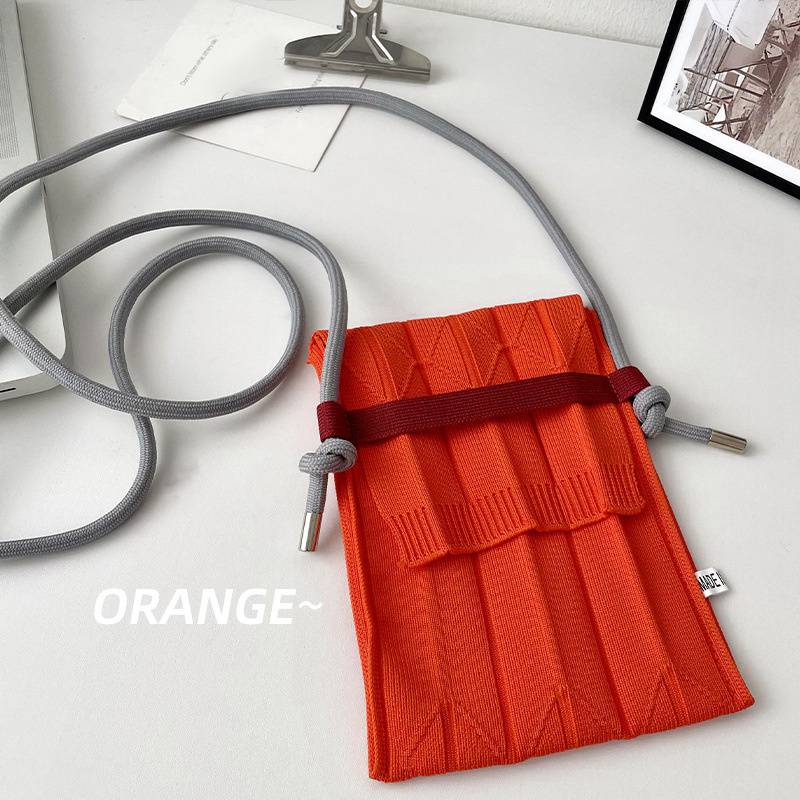 Fashion Knitting Small Crossbody Bags Women Organ Pleated Mini Shoulder Messenger Bag Ladies Foldable Long Straps Phone Purse - 图片 11