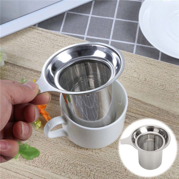 304 Stainless Steel Reusable Tea Infuser Tea Strainer Teapot Loose Tea Leaf Spice Tea Filter Kitchen Accessories Handle Clip - Image 7