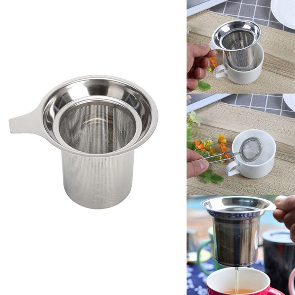 304 Stainless Steel Reusable Tea Infuser Tea Strainer Teapot Loose Tea Leaf Spice Tea Filter Kitchen Accessories Handle Clip - Image 10