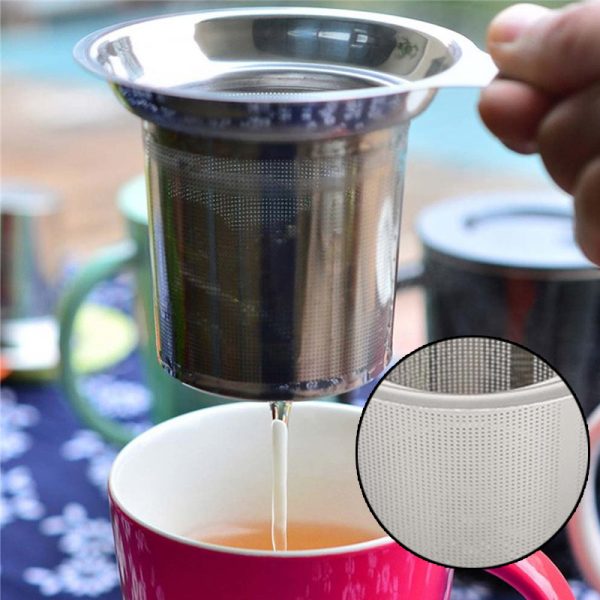 304 Stainless Steel Reusable Tea Infuser Tea Strainer Teapot Loose Tea Leaf Spice Tea Filter Kitchen Accessories Handle Clip - Image 13