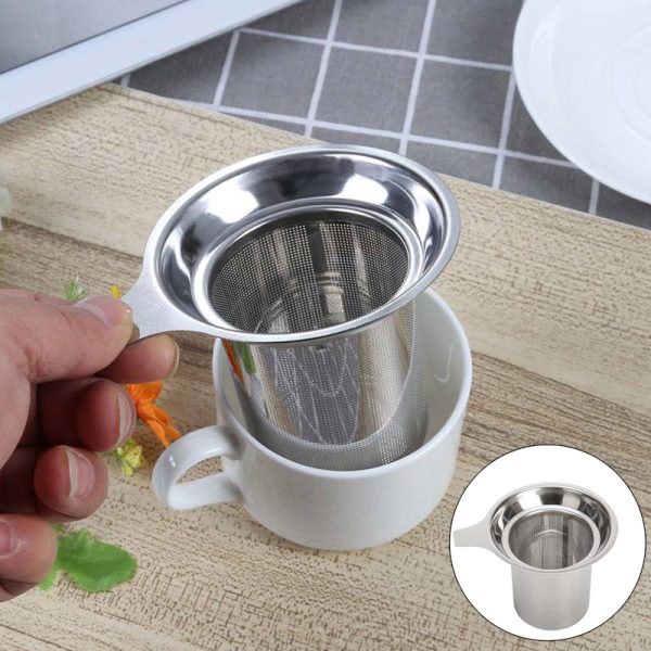 304 Stainless Steel Reusable Tea Infuser Tea Strainer Teapot Loose Tea Leaf Spice Tea Filter Kitchen Accessories Handle Clip - Image 12