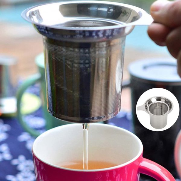 304 Stainless Steel Reusable Tea Infuser Tea Strainer Teapot Loose Tea Leaf Spice Tea Filter Kitchen Accessories Handle Clip - Image 11