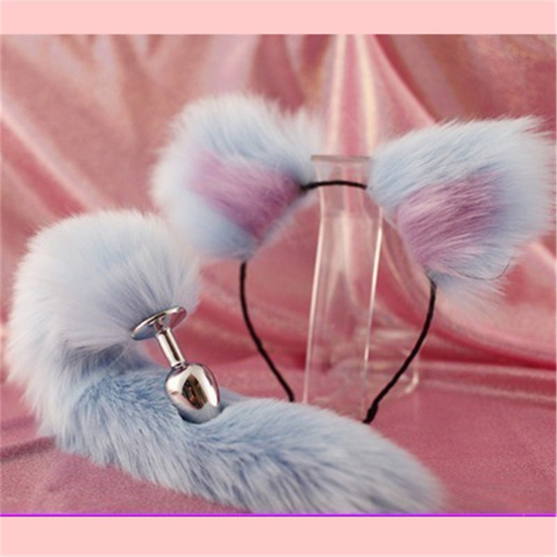 Cute ears Headbands with Fox / Rabbit Tail Metal Butt Anal Plug Erotic Cosplay Accessories Adult Sex Toys for Couples - Image 3