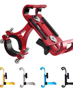 Metal Motorcycle Bike Phone Holder Aluminum Alloy Anti-slip Bracket GPS Clip Universal Bicycle Phone Stand for all Smartphones