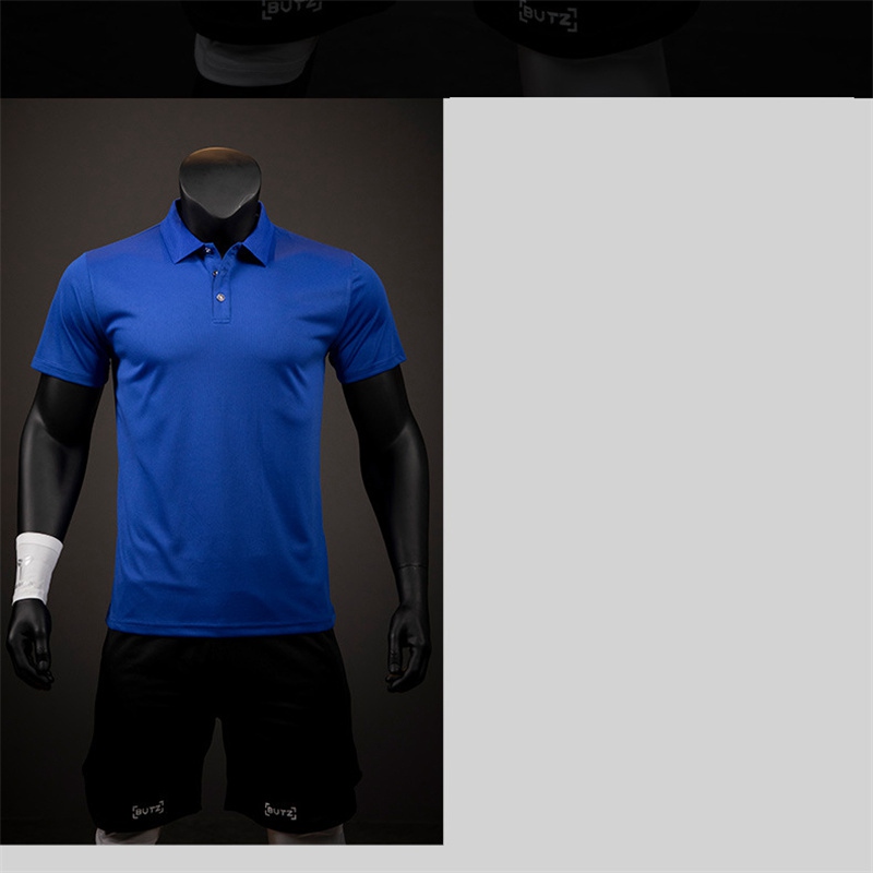 Short-Sleeved T-shirt Polo Solid Color Sports Quick-Drying Half Sleeve Polo Shirt Men's Clothing Factory Wholesale Advertising Shirt Printed Logo - Image 12