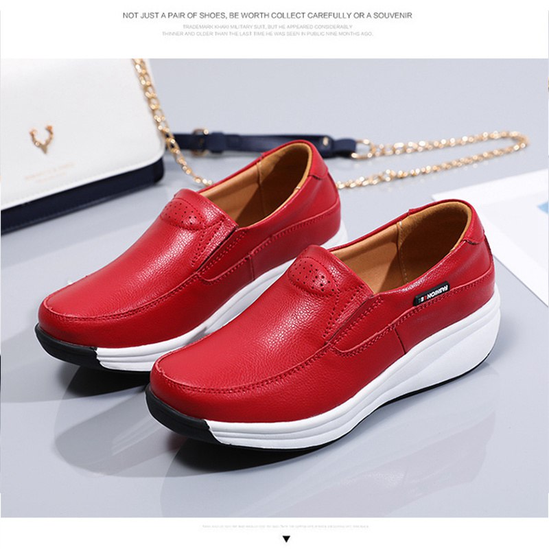 Cross-Border Platform Shoes for Women 2024 Spring and Summer New Slip-on Low-Cut Loafers Rocking Shoes Versatile Single-Layer Shoes Women - 图片 13