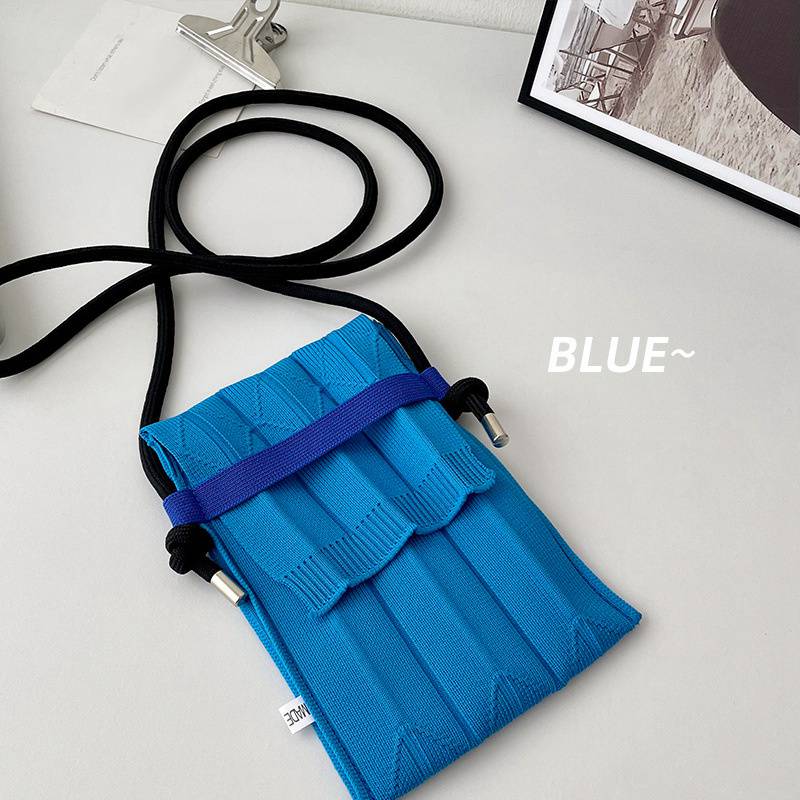 Fashion Knitting Small Crossbody Bags Women Organ Pleated Mini Shoulder Messenger Bag Ladies Foldable Long Straps Phone Purse - 图片 14