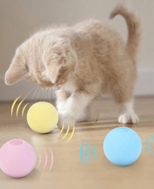 Smart Cat Toys Interactive Ball Catnip Cat Training Toy Pet Playing Ball Pet Squeaky Supplies Products Toy for Cats Kitten Kitty