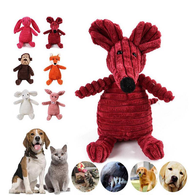Pet Dog Plush Chew Toy Squeaky Cat Toys for Aggressive Chewers Supplies