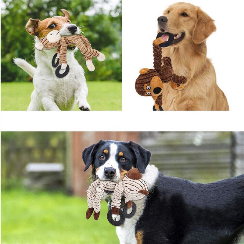 Pet Dog Plush Chew Toy Squeaky Cat Toys for Aggressive Chewers Supplies - Image 3