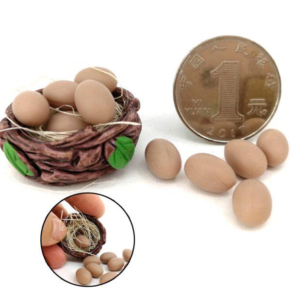 10pcs Mini Egg with Basket Kitchen Food 1/12 1/6 Dollhouse Miniature Accessories - Image 7