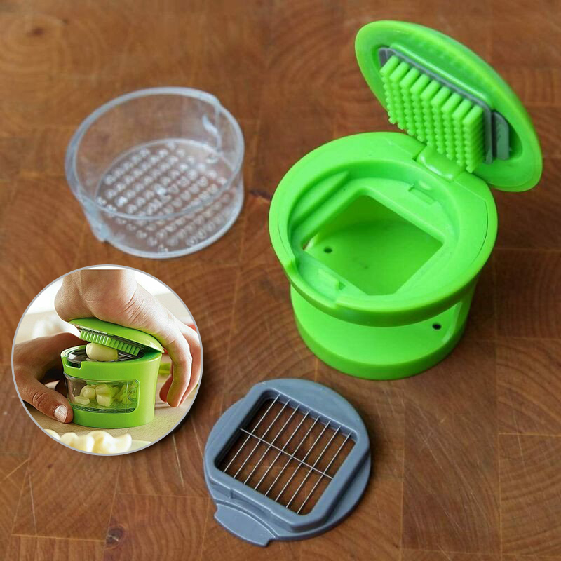 Garlic Chopper Press Stainless Steel Mini Chopper Kitchen Accessories Multipurpo - 图片 12